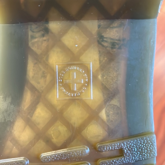 Purple sparkly high top Dr. Martens boots with side zipper. - Picture 2 of 3